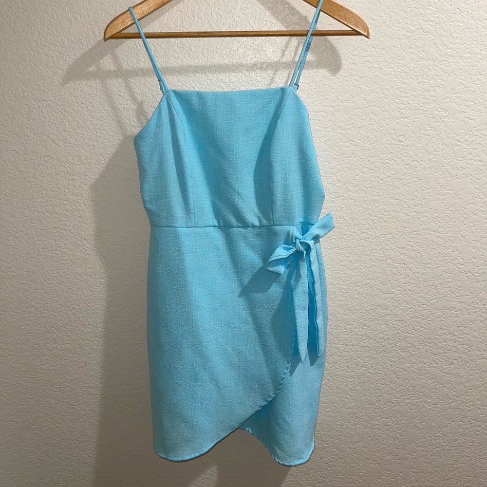Summer dress bright blue